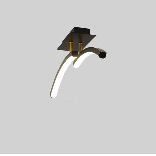 Creative Arc Shaped Dimmable LED Modern Flush Mount Ceiling Light