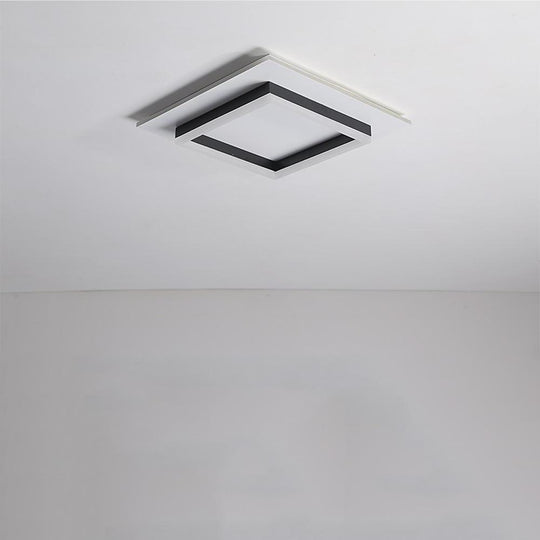Two Square Shaped Modern LED Flush Mount Ceiling Light – Bedroom