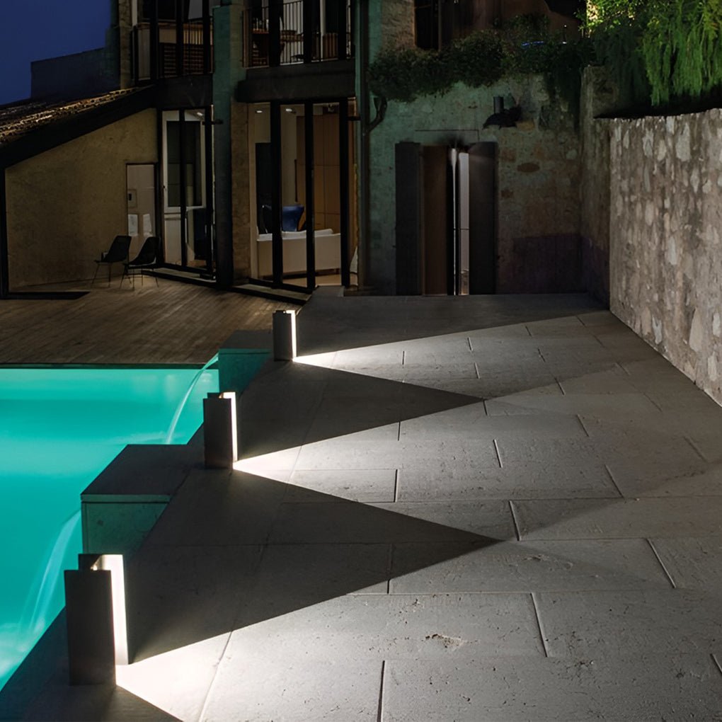 Stainless Steel LED Outdoor Post Light with H-Shape Design