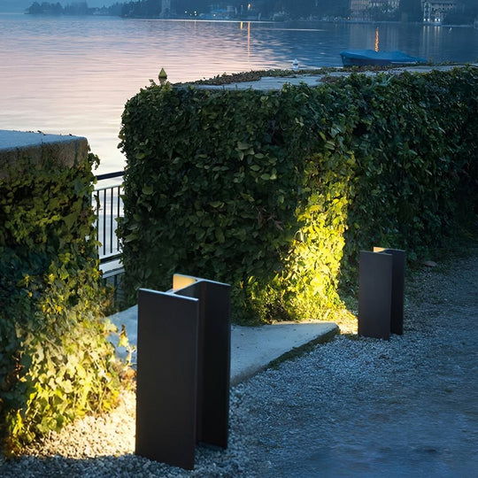 Stainless Steel LED Outdoor Post Light with H-Shape Design