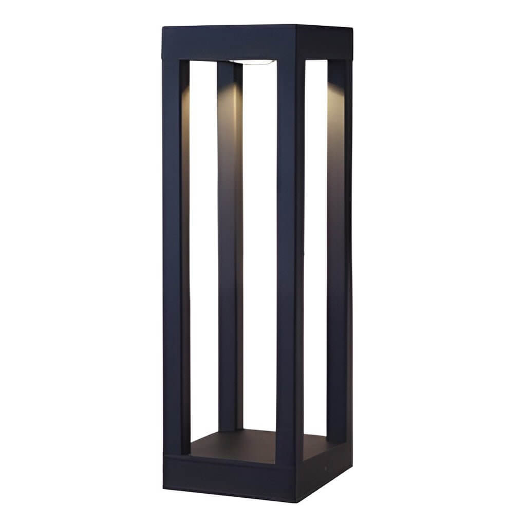 Black Aluminum Garden LED 7W 4-Beam Landscape Bollard Lights