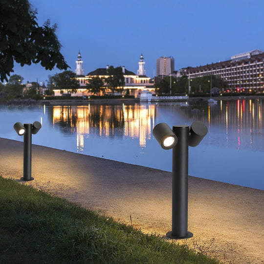 Flexi Glow Dual Head Rotatable Outdoor Lawn Light for Modern Landscapes