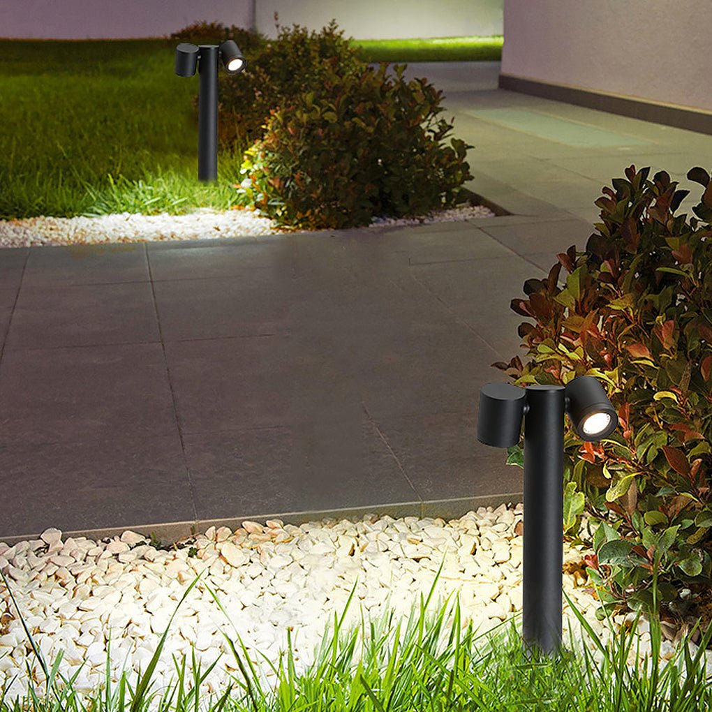 Flexi Glow Dual Head Rotatable Outdoor Lawn Light for Modern Landscapes
