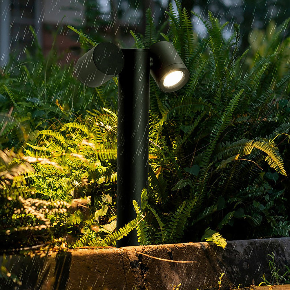 Flexi Glow Dual Head Rotatable Outdoor Lawn Light for Modern Landscapes