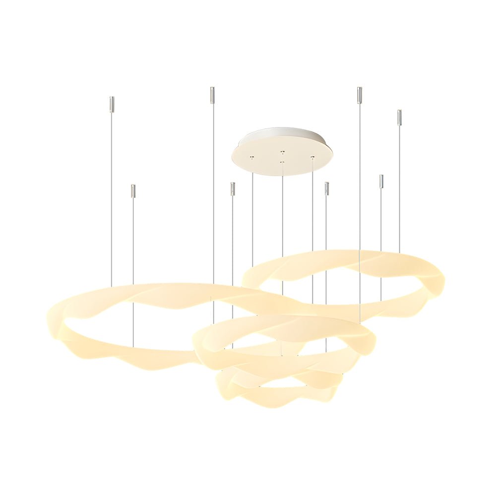 Modern Wavy Ring LED Chandelier – 2/3/4/5 Rings