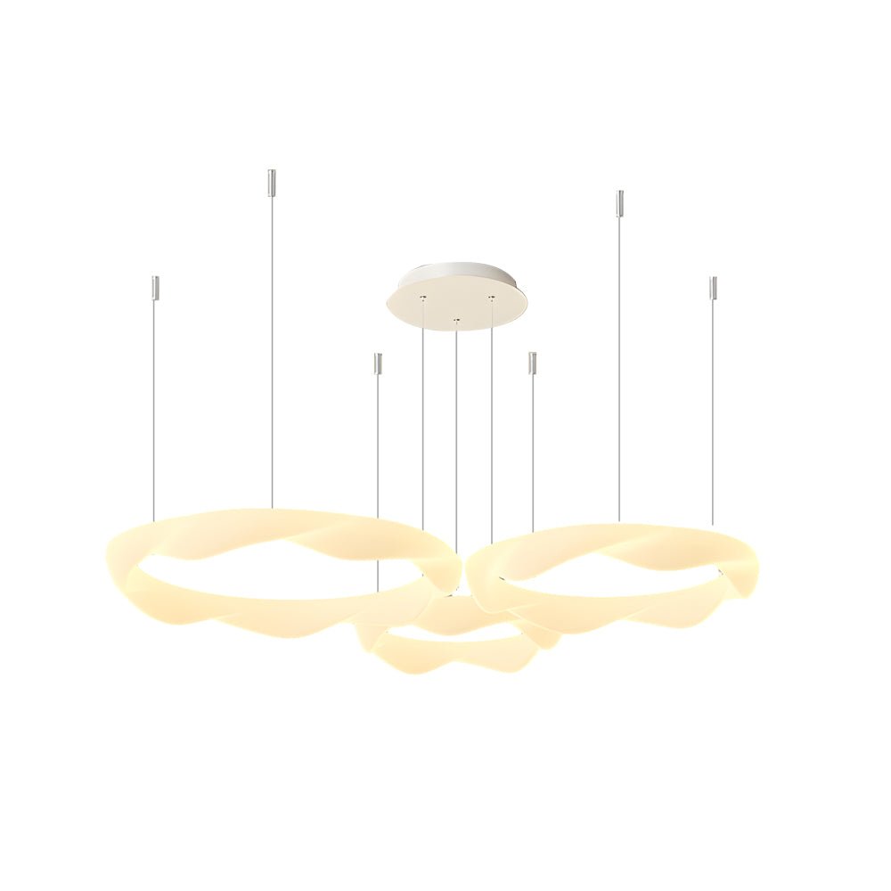 Modern Wavy Ring LED Chandelier – 2/3/4/5 Rings