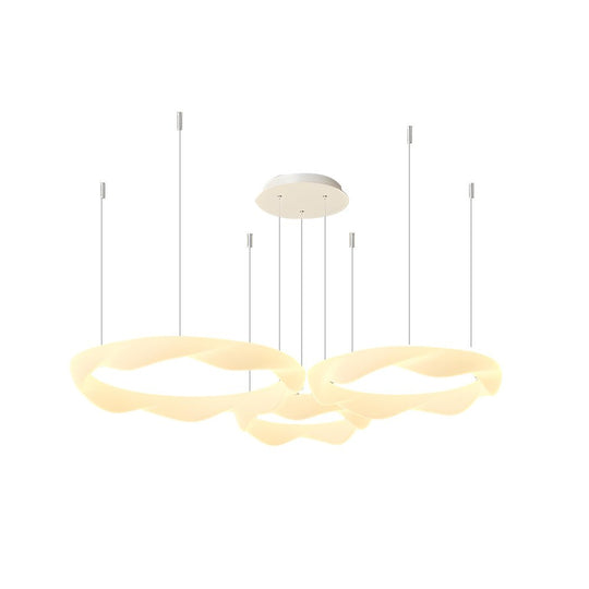 Modern Wavy Ring LED Chandelier – 2/3/4/5 Rings