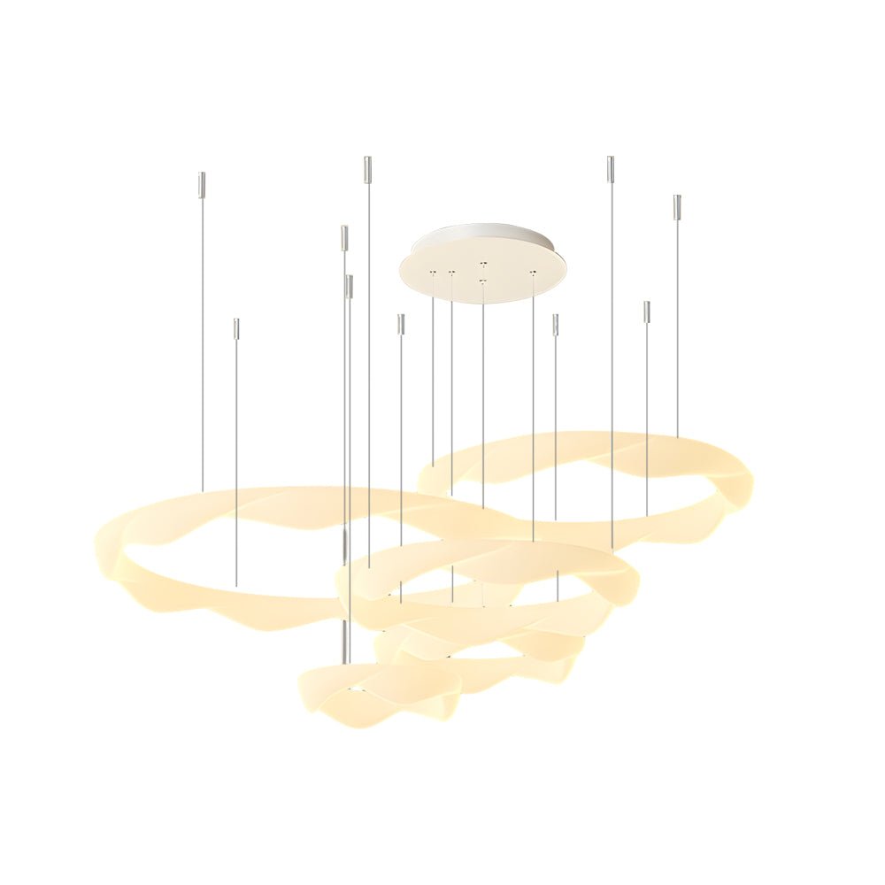 Modern Wavy Ring LED Chandelier – 2/3/4/5 Rings