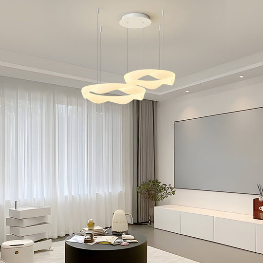 Modern Wavy Ring LED Chandelier – 2/3/4/5 Rings
