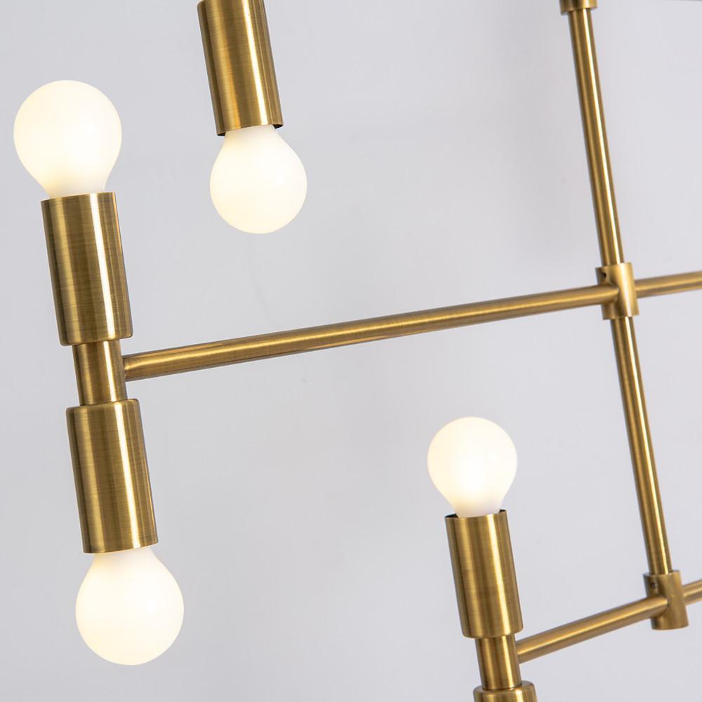 12-Light LED Electroplated Metal Adjustable Modern Pendant Light