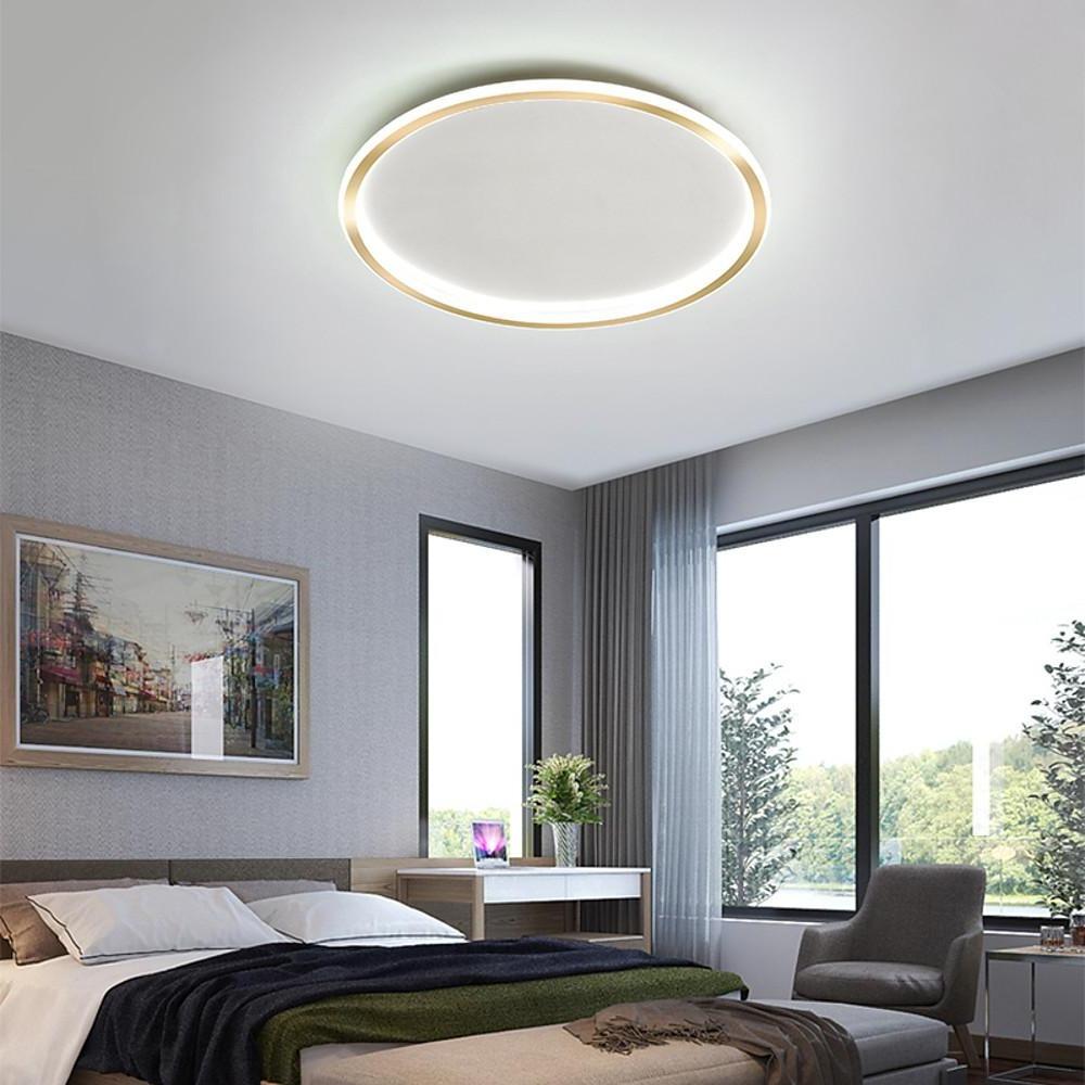 Circular Minimalist Metal Silica Gel LED Flush Mount Ceiling Light