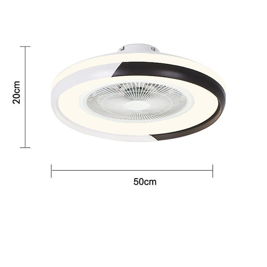Circular Dimmable Bladeless Ceiling Fan with LED Light