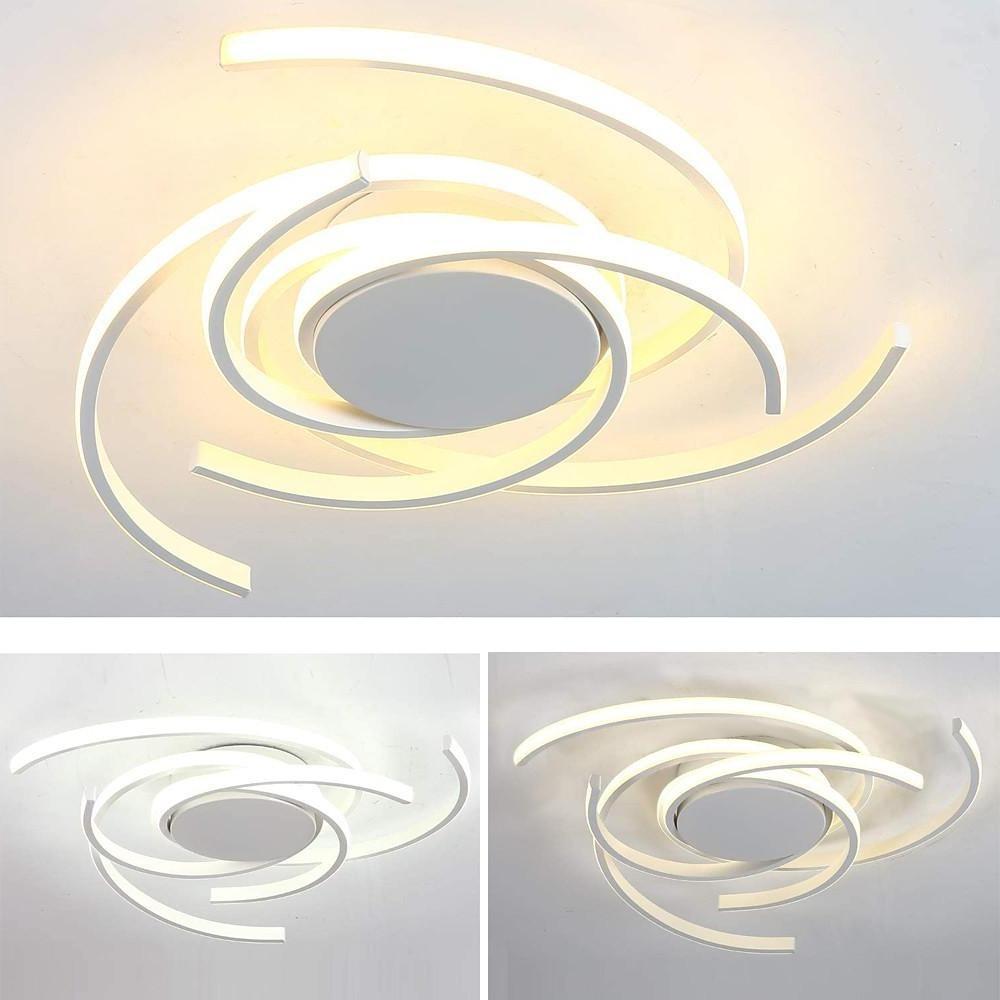 30 Inch Swirls Circle Abstract LED Flush Mount Ceiling Light