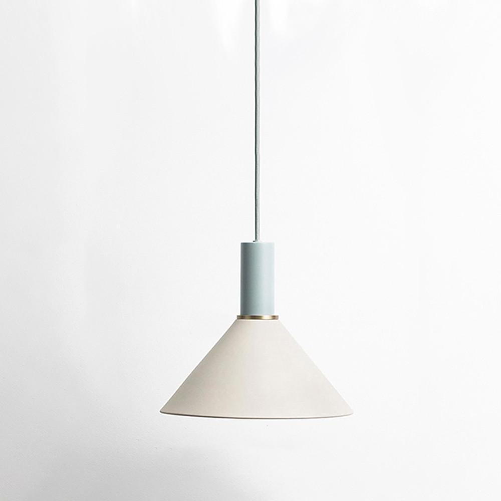 Modernist Cone Shaped Metal Island Pendant Light