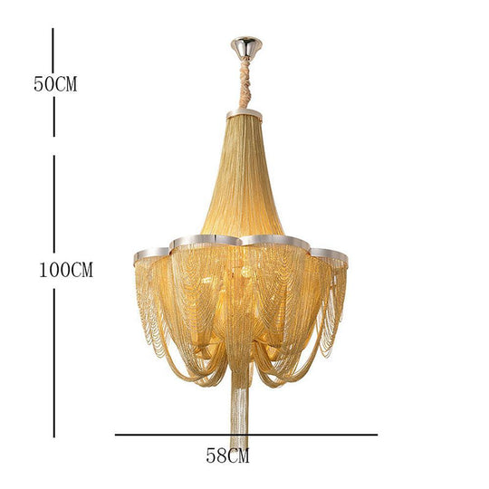 Silver 6-Light Electroplated Metal Modern Chandelier – Kitchen & Dining