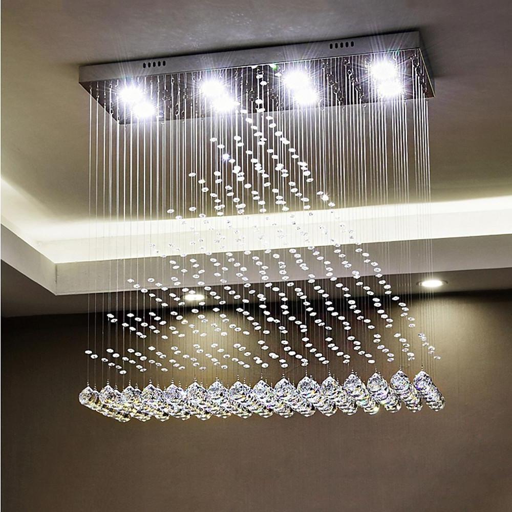 Modern 5-Layer Crystal Chandelier with LED Lighting