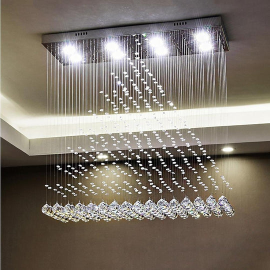 Modern 5-Layer Crystal Chandelier with LED Lighting