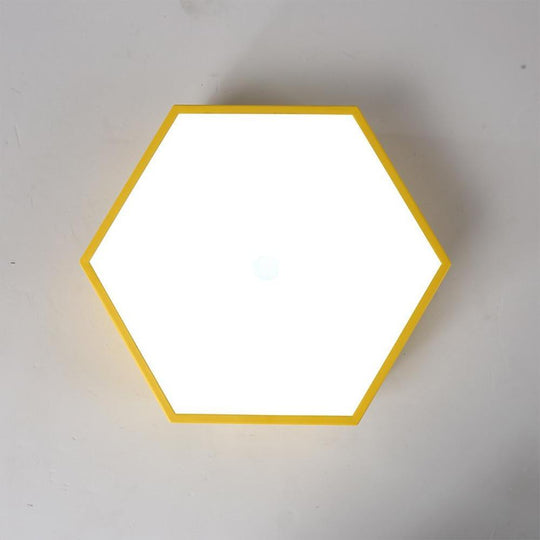Geometric Shaped LED Wireless Control Modern Ceiling Light – Flush Mount Design