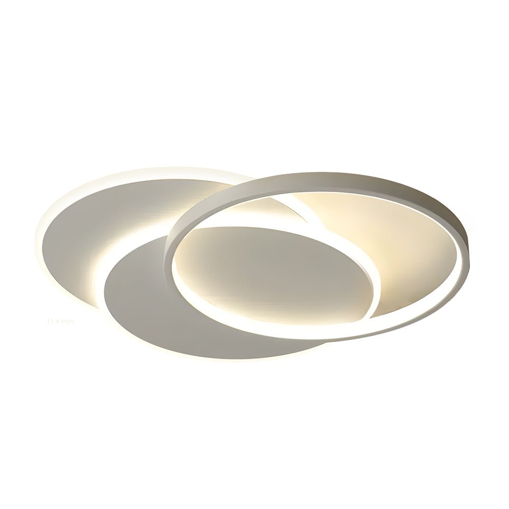 White 3 Circle Acrylic LED Flush Mount Ceiling Light