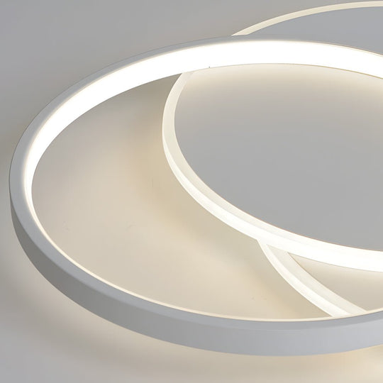 White 3 Circle Acrylic LED Flush Mount Ceiling Light