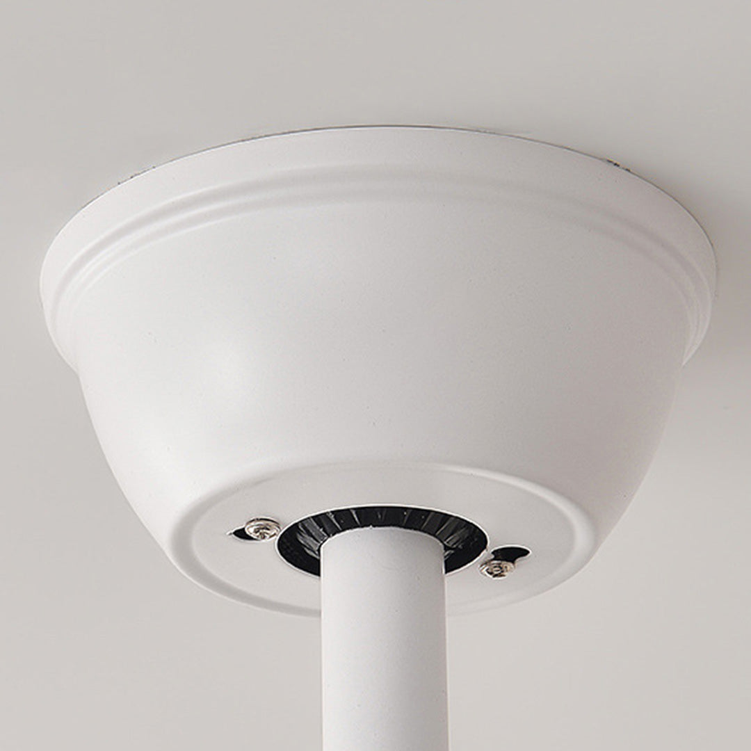 White Ceiling Fans With Light – Nordic Style with Transparent Retractable Blades (Models A/B/C/D)