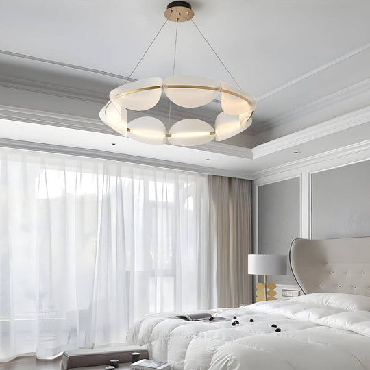 White Petal Ring LED Chandelier