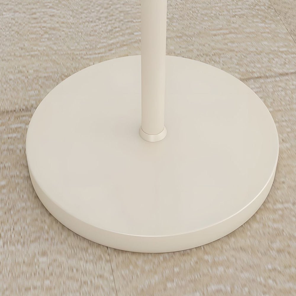 White Chrome Arc Floor Lamp with Dome Shade