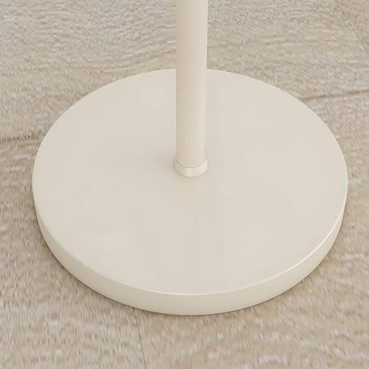White Chrome Arc Floor Lamp with Dome Shade