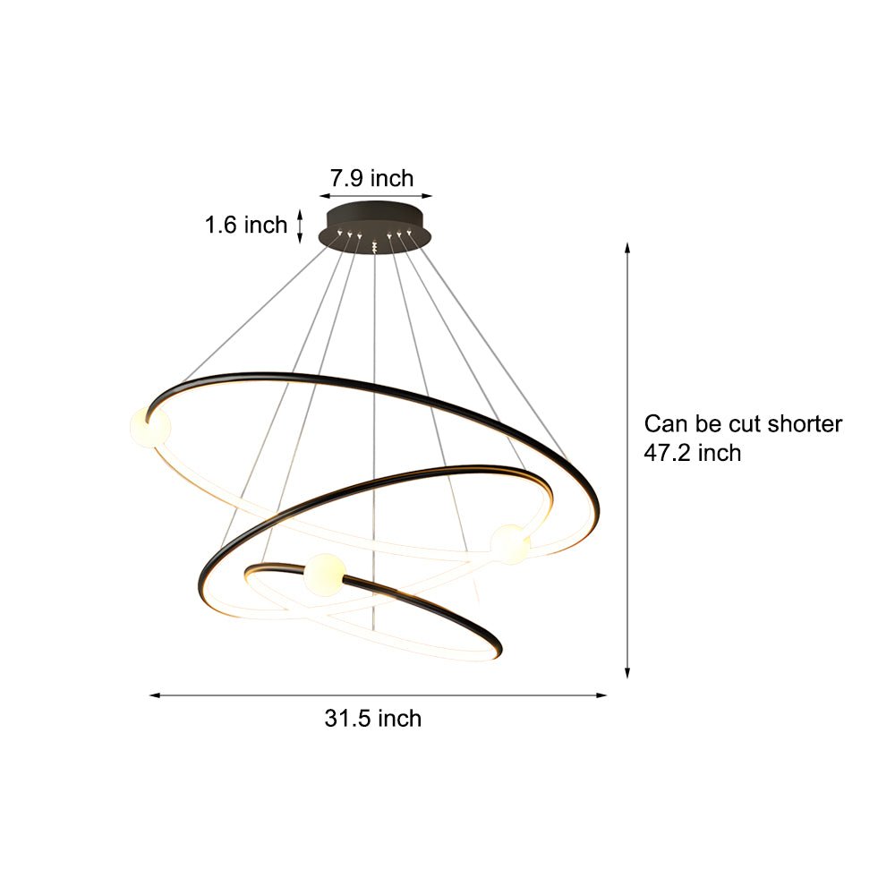 Circular LED Rings Pendant Chandelier