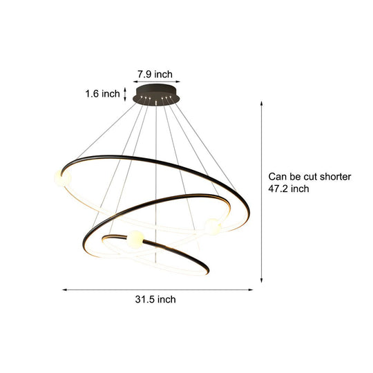 Circular LED Rings Pendant Chandelier