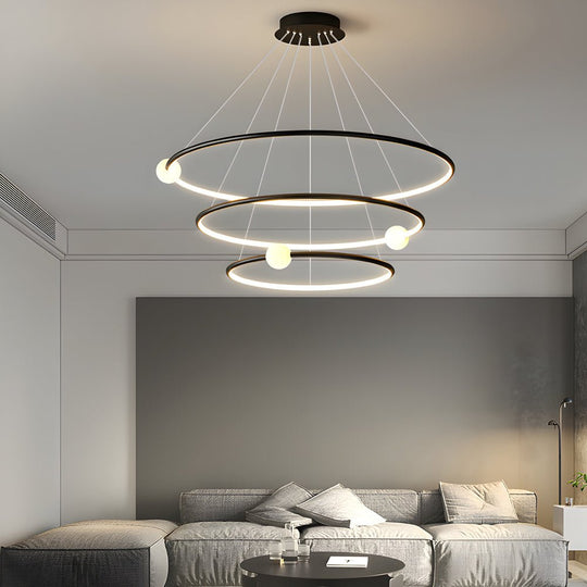 Circular LED Rings Pendant Chandelier