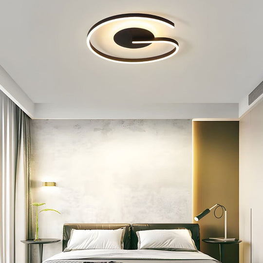 Modern Open Ring LED Circle Flush Mount Ceiling Light