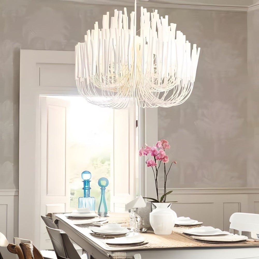 Whitewashed Wood Tilda – Scandinavian Chandelier Large Hanging Ceiling Light