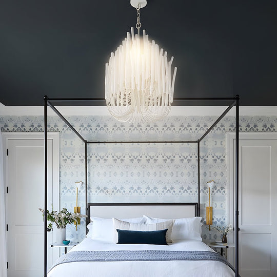 Whitewashed Wood Tilda – Scandinavian Chandelier Large Hanging Ceiling Light
