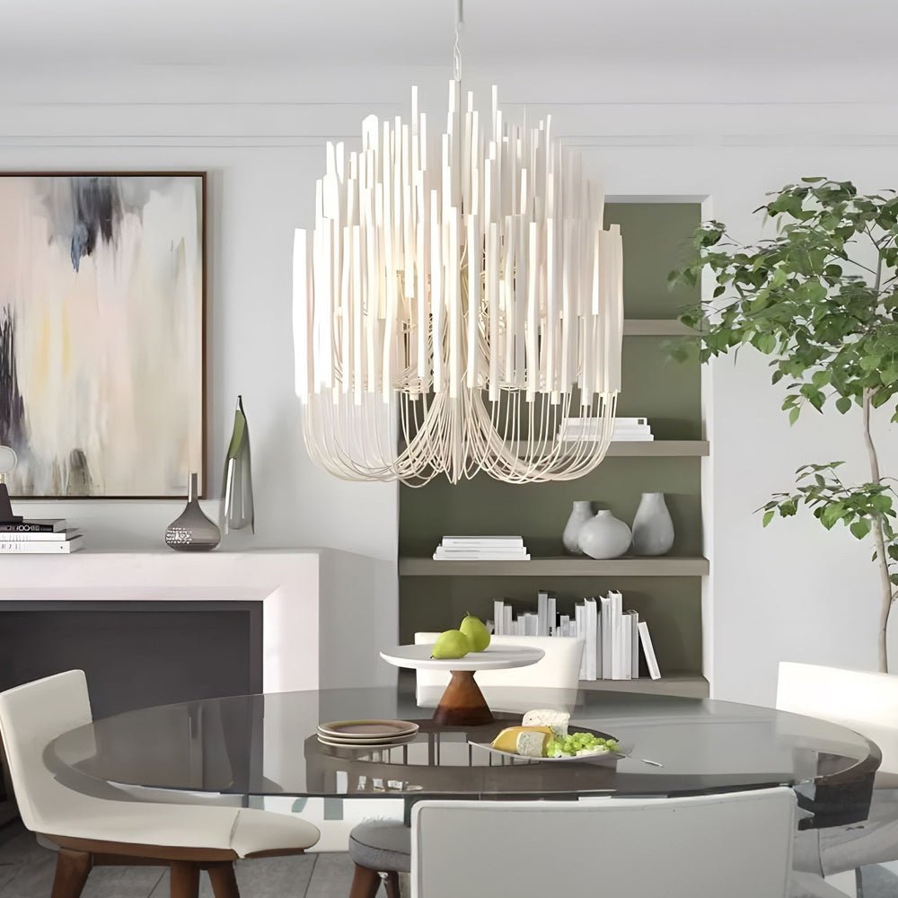 Whitewashed Wood Tilda – Scandinavian Chandelier Large Hanging Ceiling Light