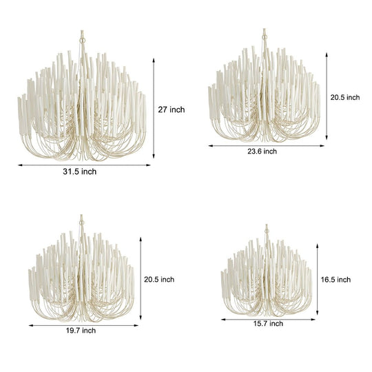 Whitewashed Wood Tilda – Scandinavian Chandelier Large Hanging Ceiling Light