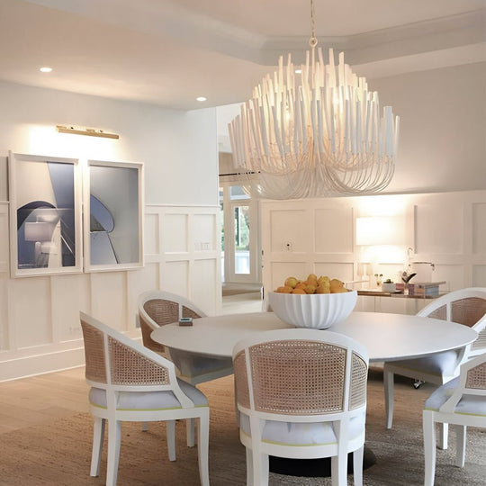 Whitewashed Wood Tilda – Scandinavian Chandelier Large Hanging Ceiling Light