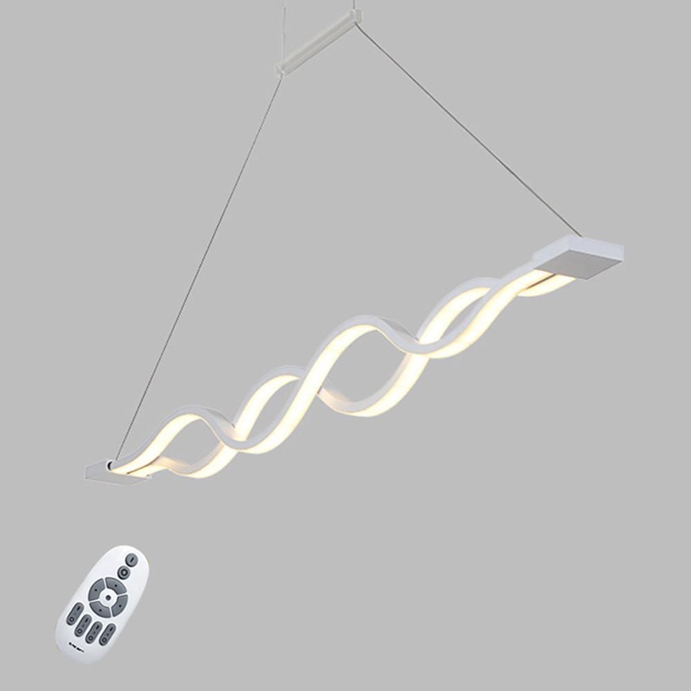 Double Wavy LED Modern Chandelier Dining Room Light Fixture