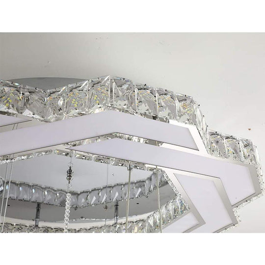 Ambient Crystal LED Flush Mount Light – 20" / 24" / 31"