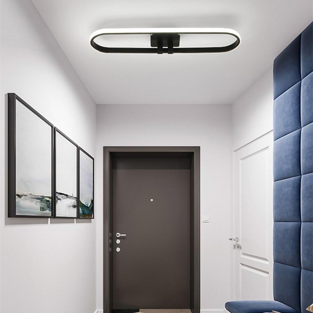 Rounded Rectangle Minimalist LED Flush Mount Ceiling Light