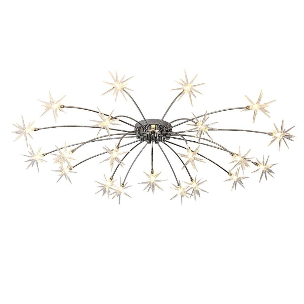 7" Galaxy Inspired Modern Mini Style Metal Chrome Chandelier with 10 LED Lights