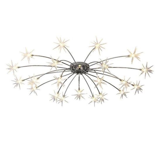 7" Galaxy Inspired Modern Mini Style Metal Chrome Chandelier with 10 LED Lights
