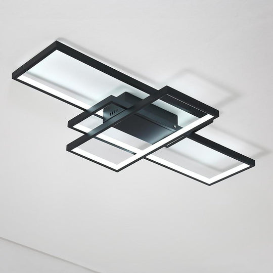 Display of Rectangles Abstract LED Flush Mount Ceiling Light