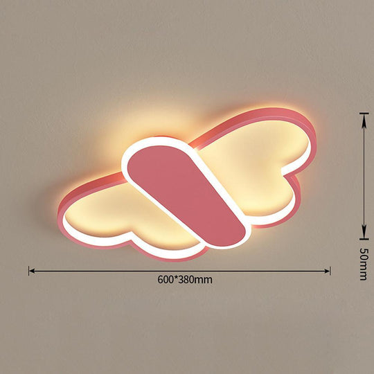 Cartoon Butterflies Shaped LED Dimmable Ceiling Light – With Remote Control
