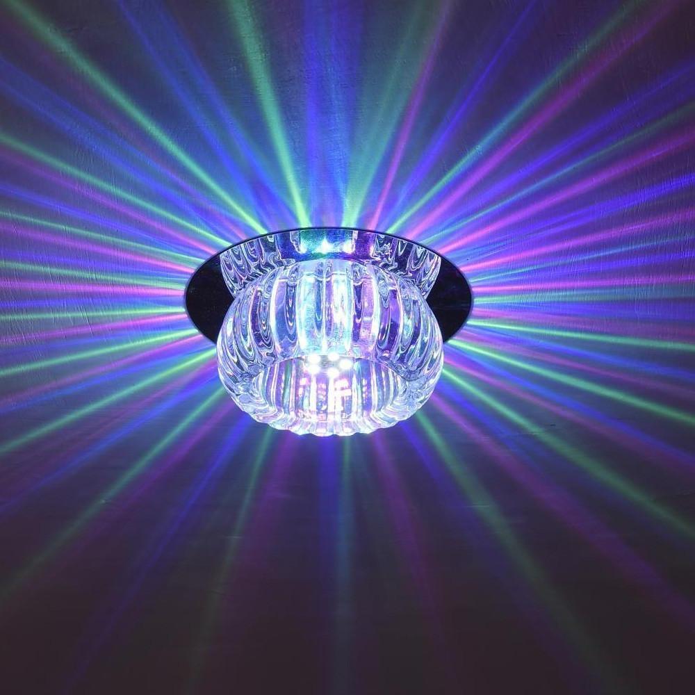 Geometric Crystal Flush Mount LED Ceiling Light