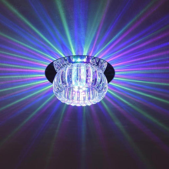 Geometric Crystal Flush Mount LED Ceiling Light