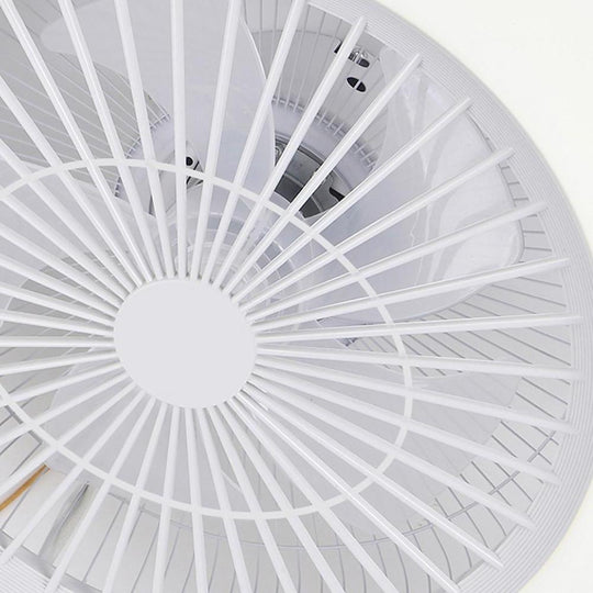 Circular Dimmable Bladeless Ceiling Fan with LED Light