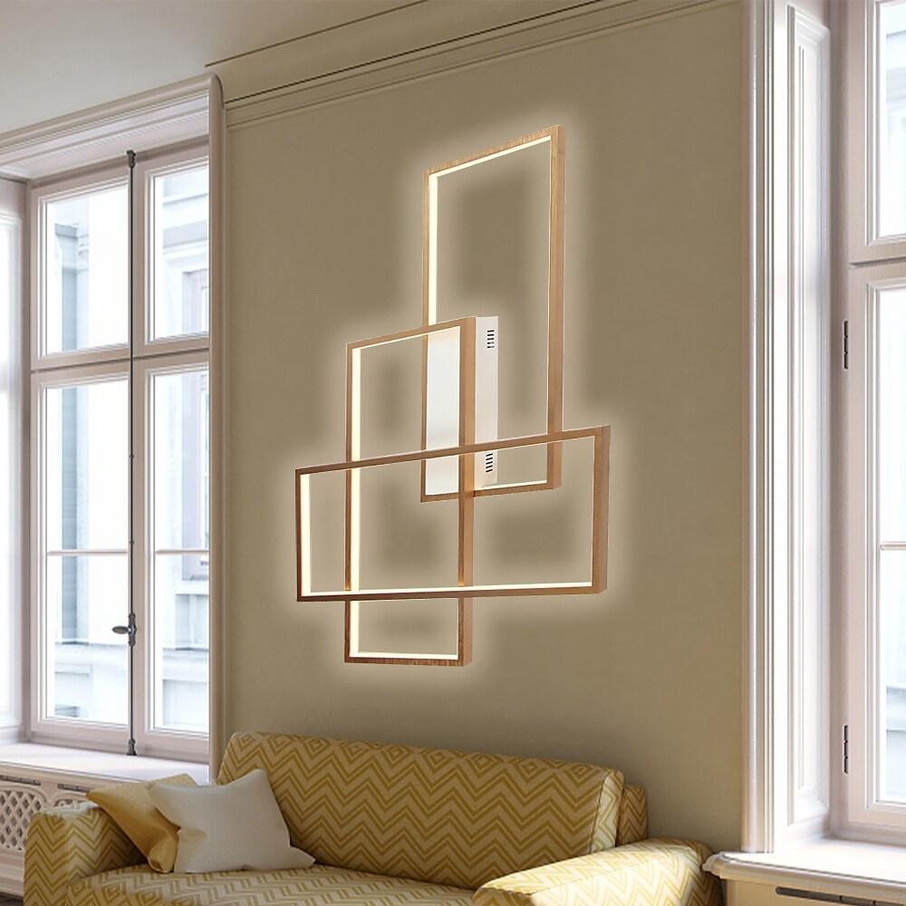 Overlapping Rectangles Aluminum Geometric LED Flush Mount Ceiling Light