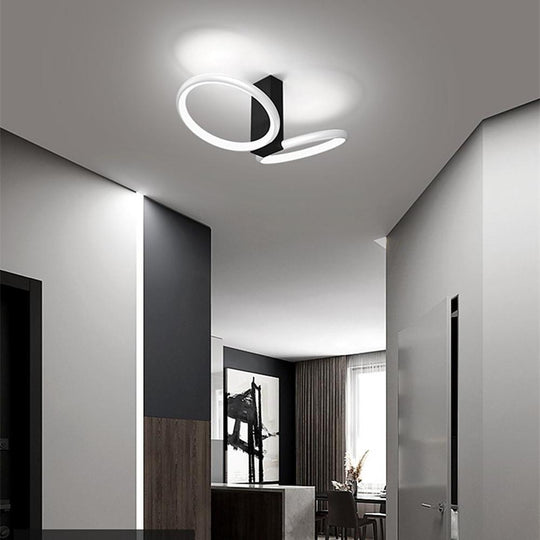Squares Reflective Gold LED Flush Mount Ceiling Light