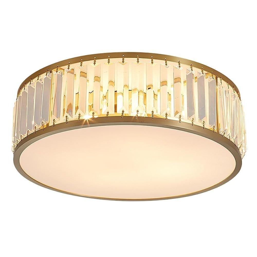 Drum-Shaped LED Crystal Nordic Ceiling Light